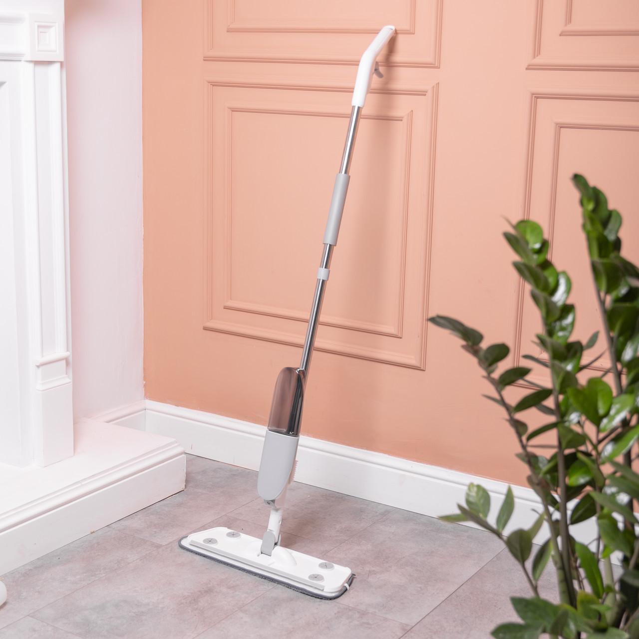 Швабра с распылителем воды для мытья пола с насадкой из микрофибры и контейнером HP-35015-12 (A-035225)