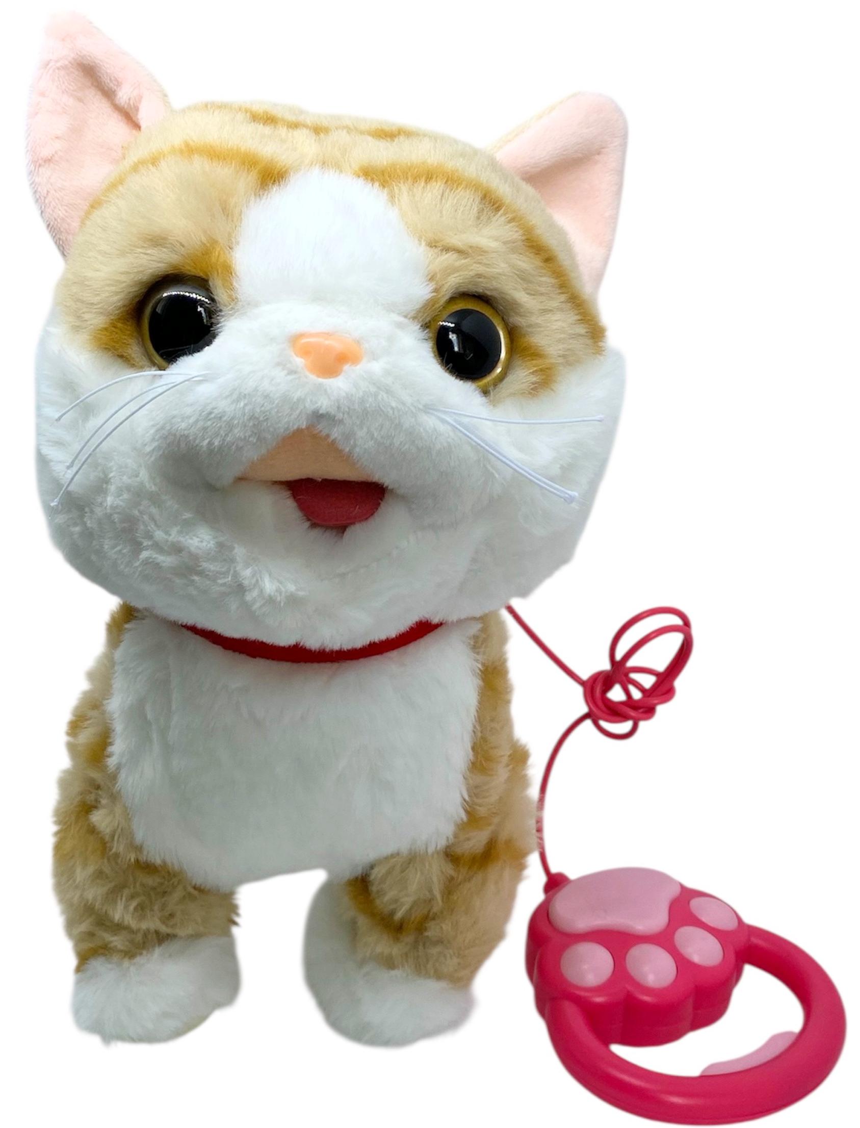 Інтерактивна іграшка м'яка Кошеня рухається/нявчить з повідцем Бежевий (27196534) - фото 5 Інтерактивна іграшка м'яка Кошеня рухається/нявчить з повідцем Бежевий (27196534) - фото 5