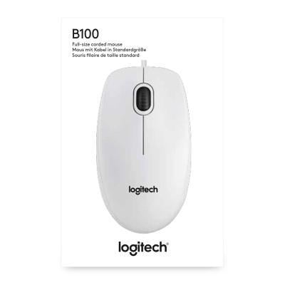 Комп'ютерна мишка Logitech B100 White (910-003360) - фото 4