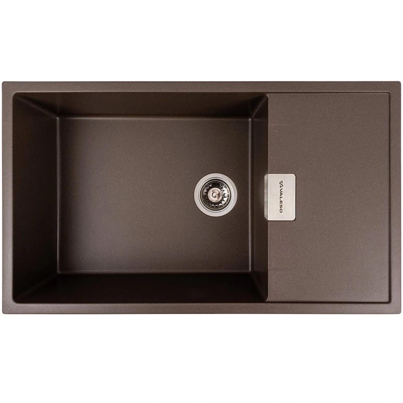 Мойка для кухни гранитная Platinum Diamond 8650 860x200 прямоугольная накладная Темная скала (PLTM-SP000047492)