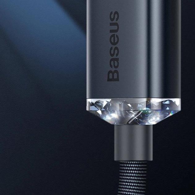 Кабель BASEUS Crystal Shine Series USB For Lightning швидка зарядка 2,4 A 2 м Black (CAJY000101) - фото 12