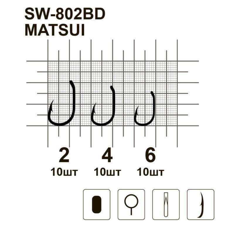 Крючки MiniMax Matsui SW-802BD №6 10 шт. - фото 3
