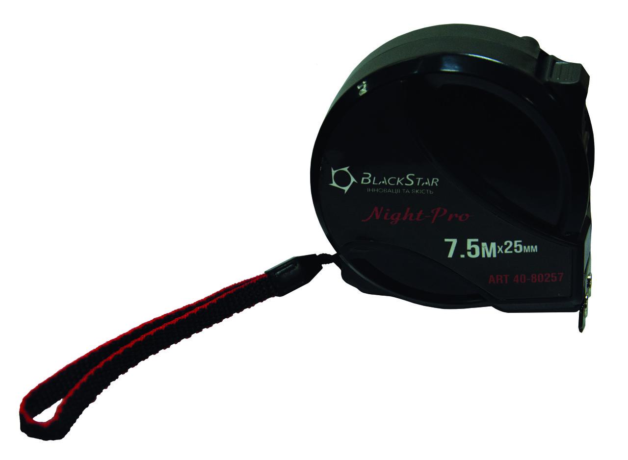 Рулетка Blackstar Night-PRO 7,5 м/25 мм (40-80257)