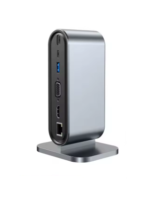 Док-станция USB-C Адаптер Type-C к HDMI 4K/HD/PD 100 Вт VGA RJ45 3,5 мм SD TF USB 3.0 12в1 (28784417)