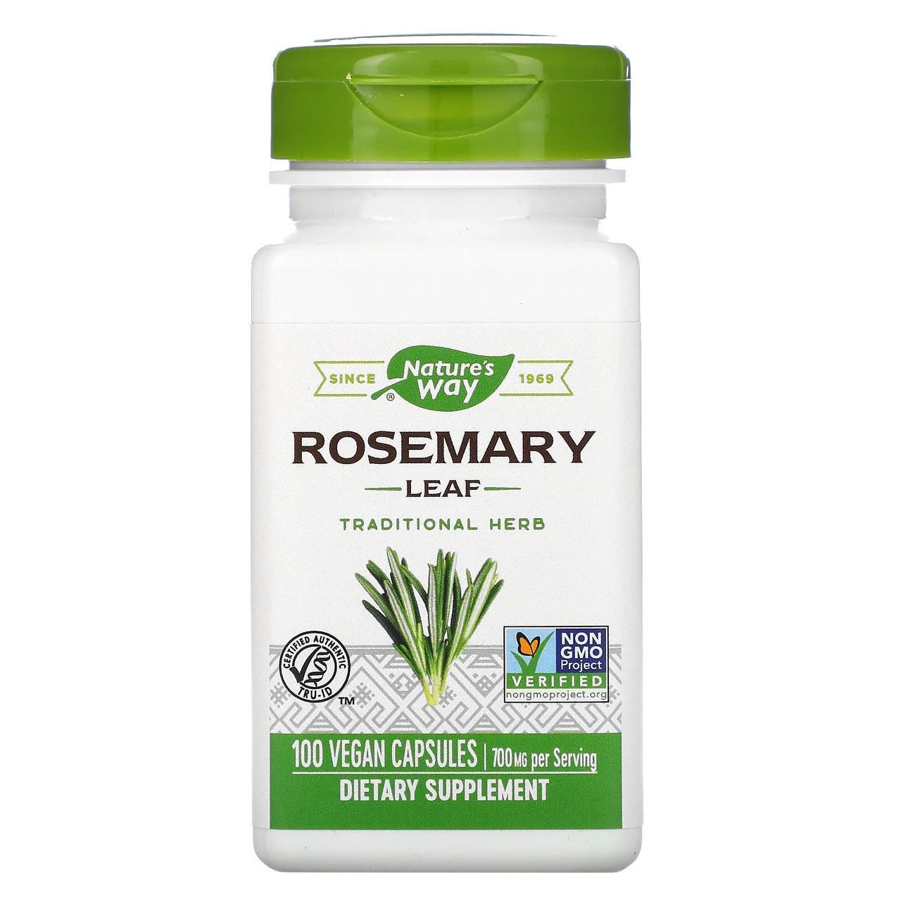 Листя Розмарину Nature's Way Rosemary Leaf 100 веганських капс. (1440964401)