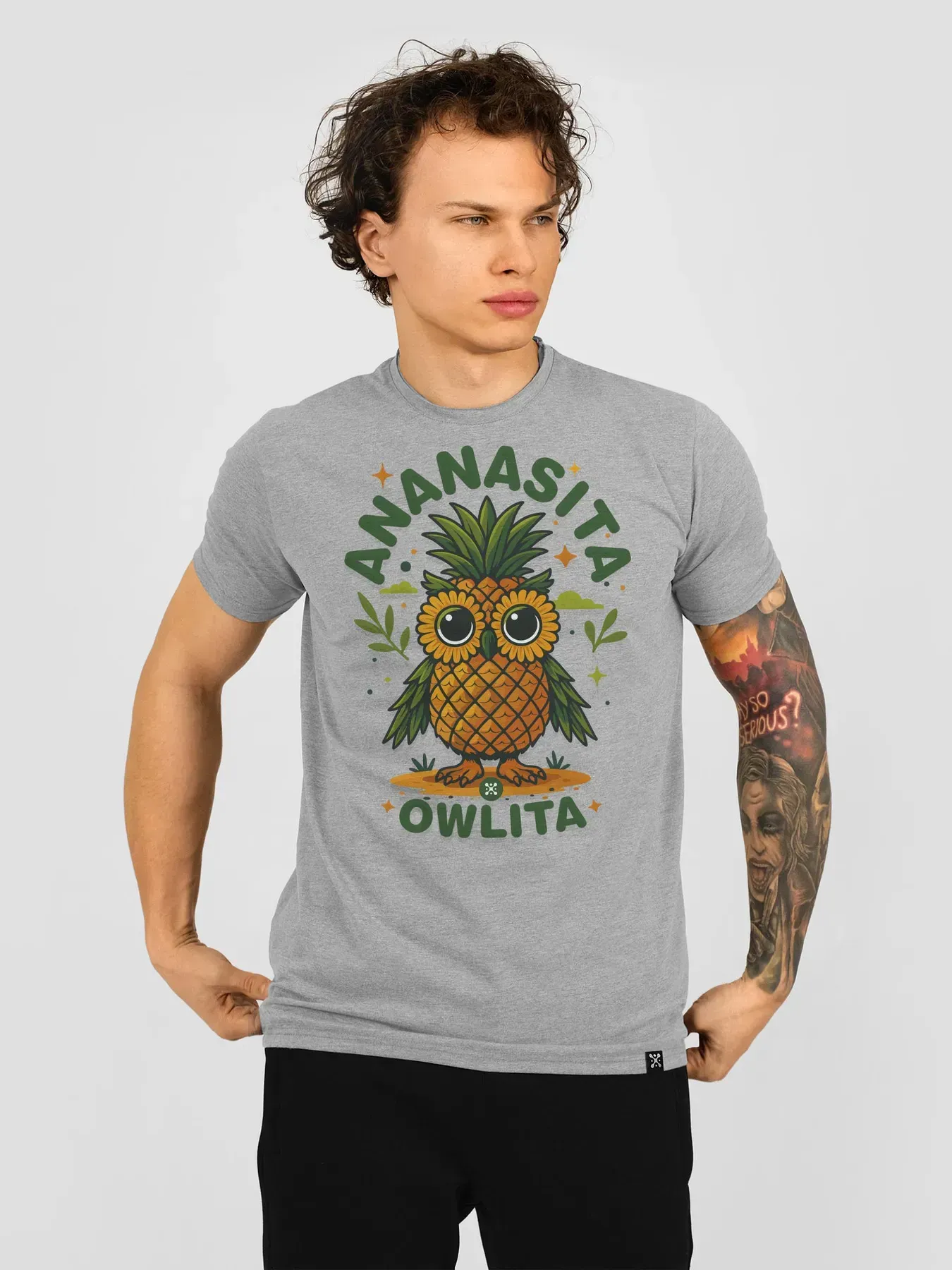 Футболка мужская "Ananasita Owlita" XL Серый (27181690)