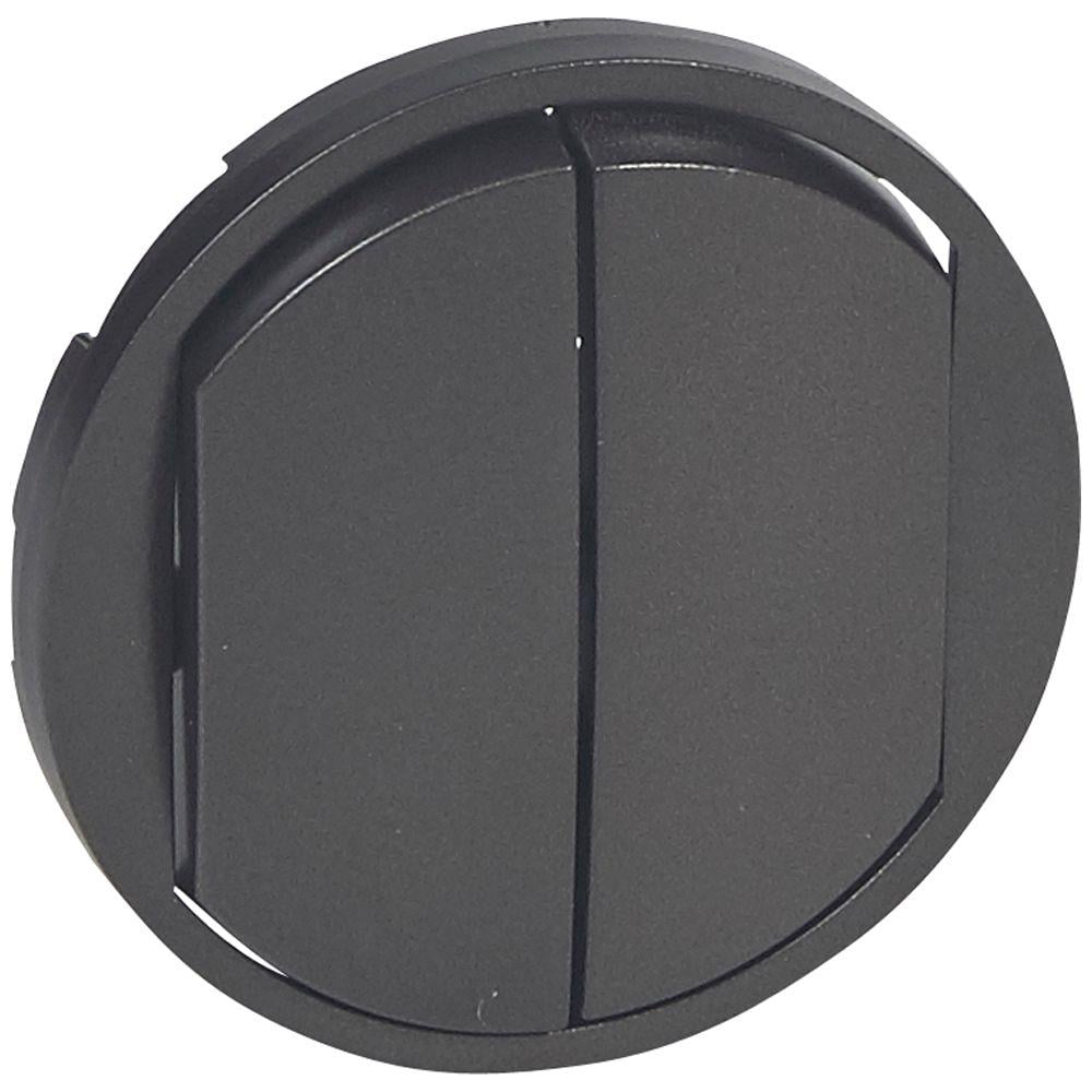 Выключатель Celiane Legrand двухклавишный пластик Графитовый (67902)