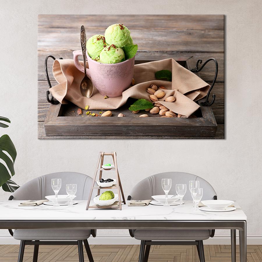 Настенний декор Фисташковое мороженое с шоколадкой посыпкой 80x54 см (A367-1)