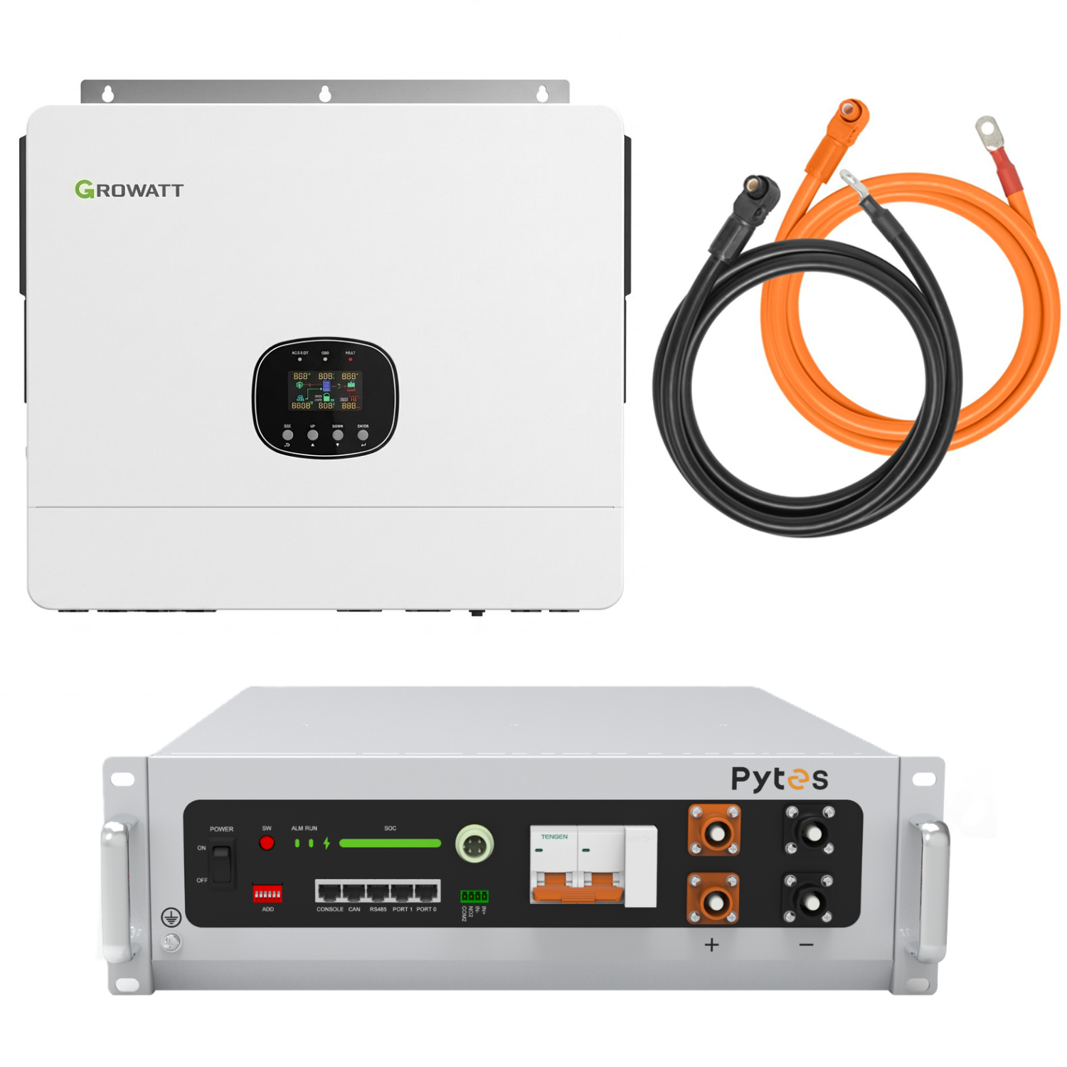 Комплект автономного енергопостачання Growatt SPE 8000 ES 8 кВт та Pytes V5°α Plus H+ 5,12 кВт/год LiFePO4