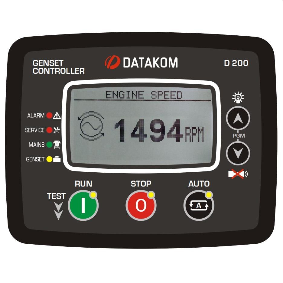 Багатофункціональний контролер генератора DATAKOM D-200-MK2 з MPU - фото 1