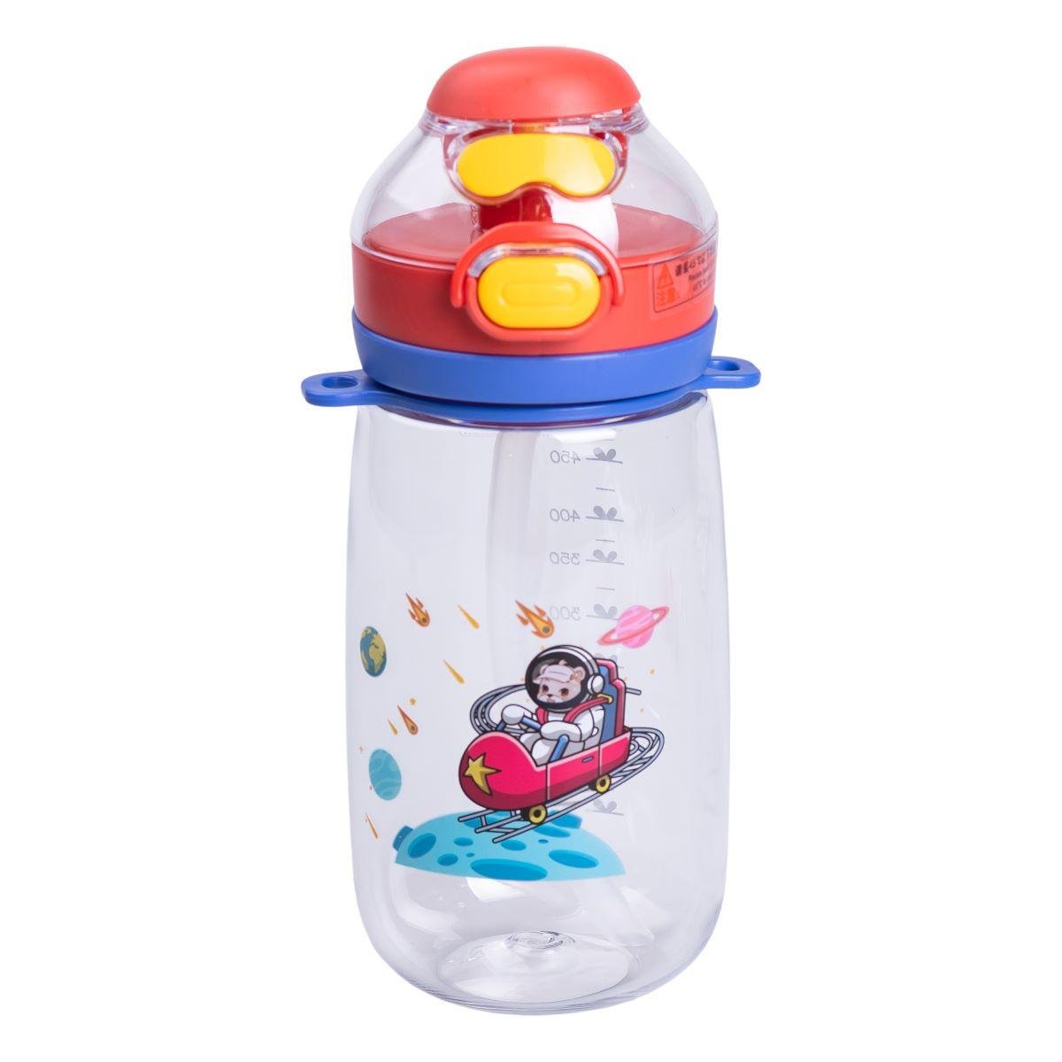 Бутылка для воды детская с ремешком и трубочкой HP-14-45R 550 мл (A-033939) - фото 2