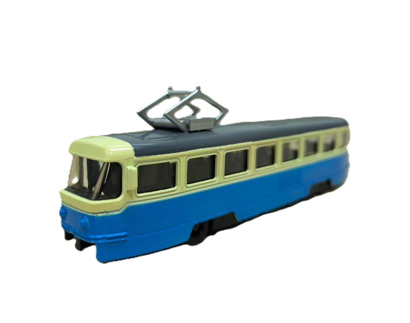 Металлическая модель трамвая XL80117L-2 Синий Металлическая модель трамвая XL80117L-2 Синий