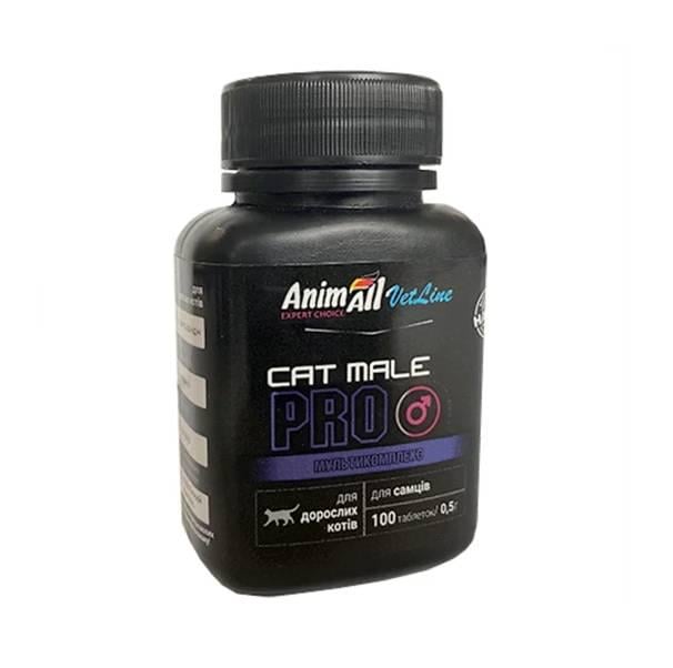 Добавка витаминная для взрослыx котов самцов AnimAll VetLine CAT MALE PRO 0,5 г 100 таб. (4820150205539)