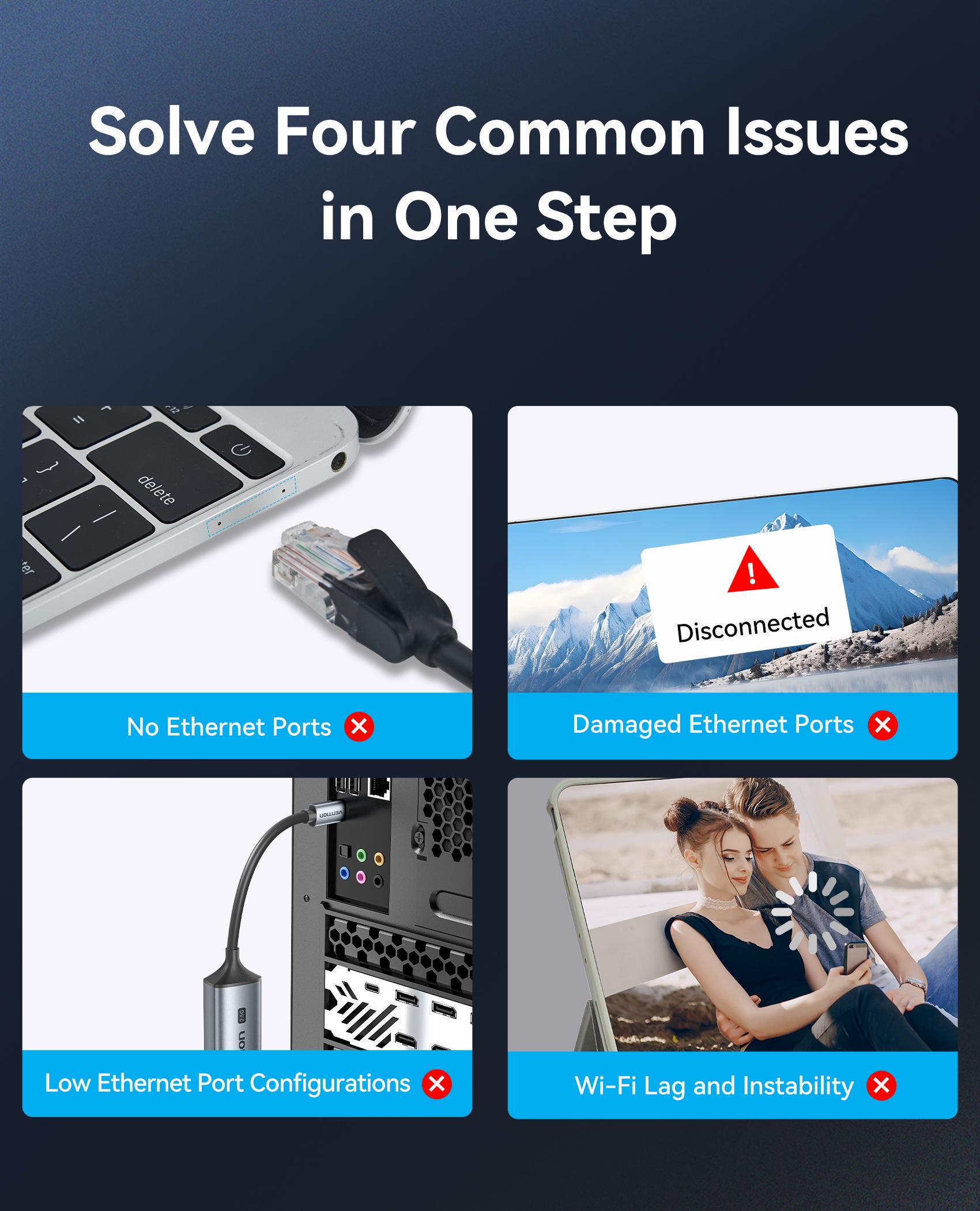 Адаптер USB-C Vention 2.5 гбит/с алюминиевый 0.15 м Серый (CFTHB) - фото 5