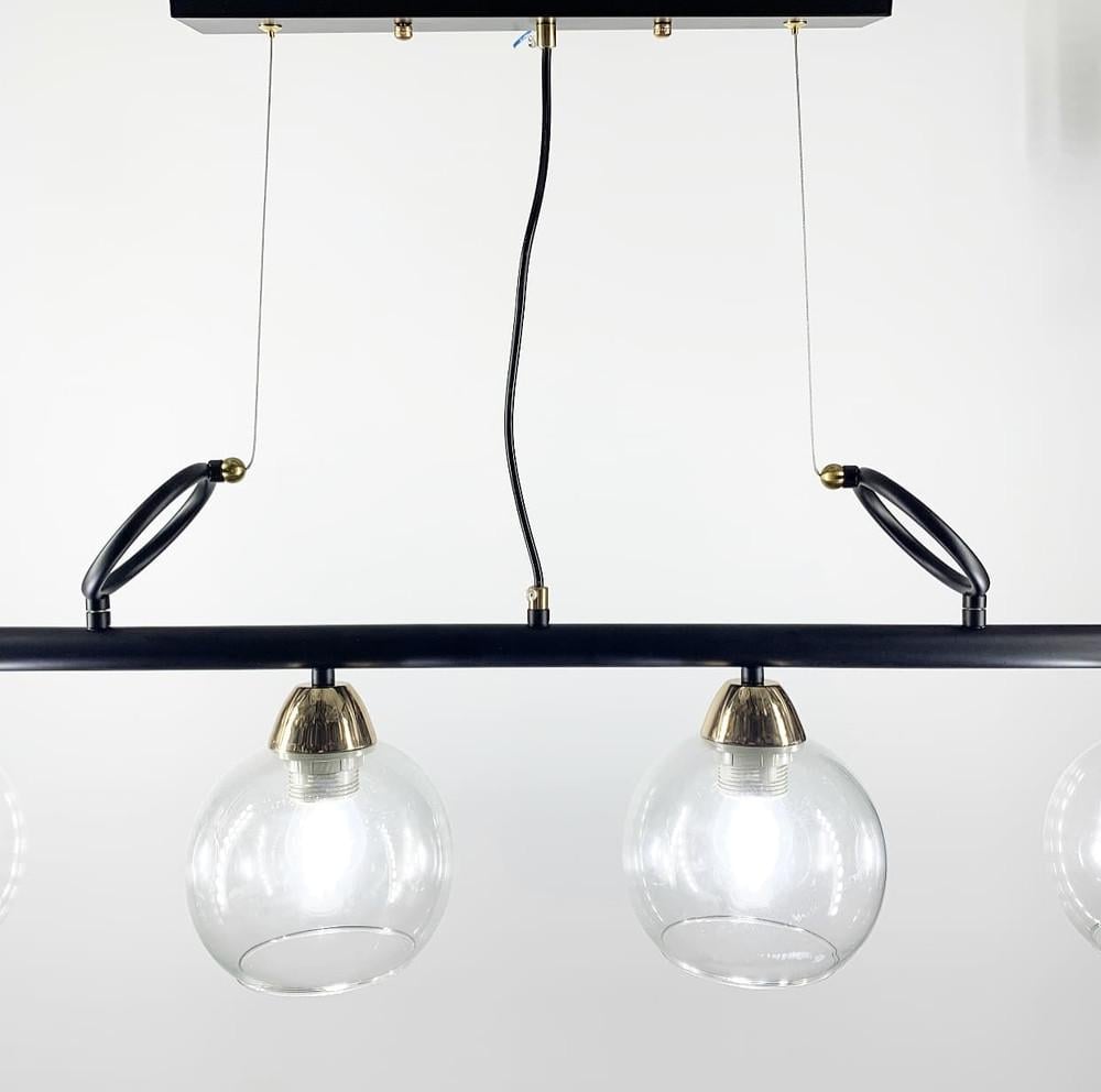 Светильник удлиненный на 4 прозрачных плафона (YQ 307/4) - фото 2 Светильник удлиненный на 4 прозрачных плафона (YQ 307/4) - фото 2