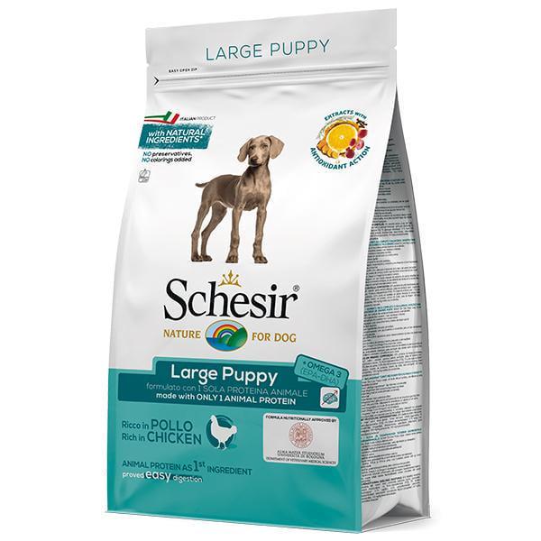 Корм сухой для щенков Schesir Dry Dog Large Puppy монопротеиновый крупных пород с курицей 3 кг (ШСЩКК3)