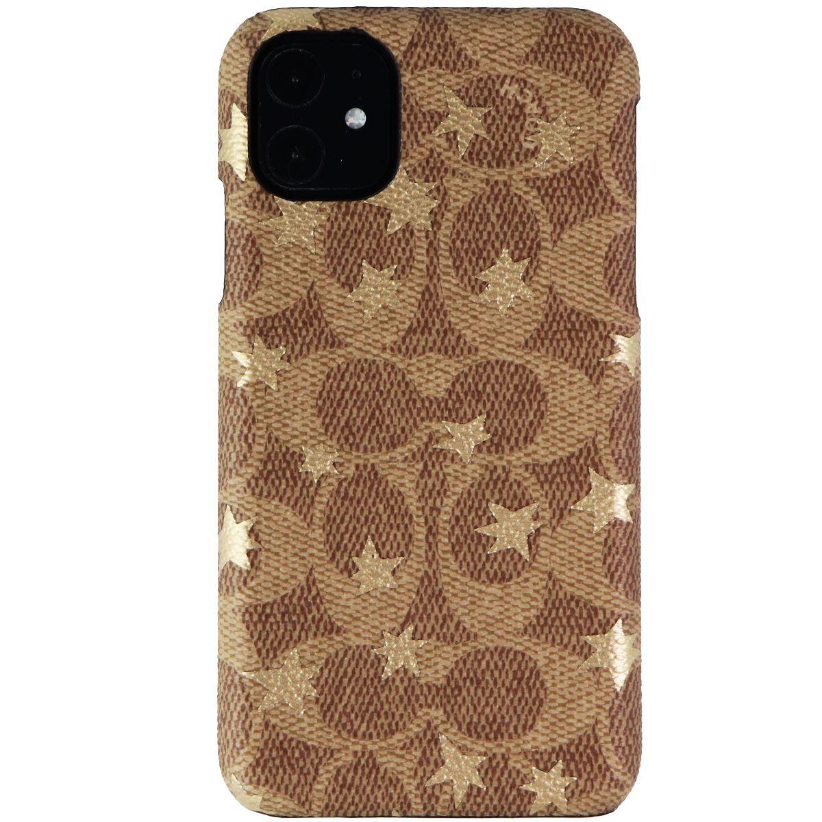 Чехол противоударный Coach Slim Wrap CIPH-017-SCPOP для Iphone 11 (6.1") Khaki Gold Foil Stars