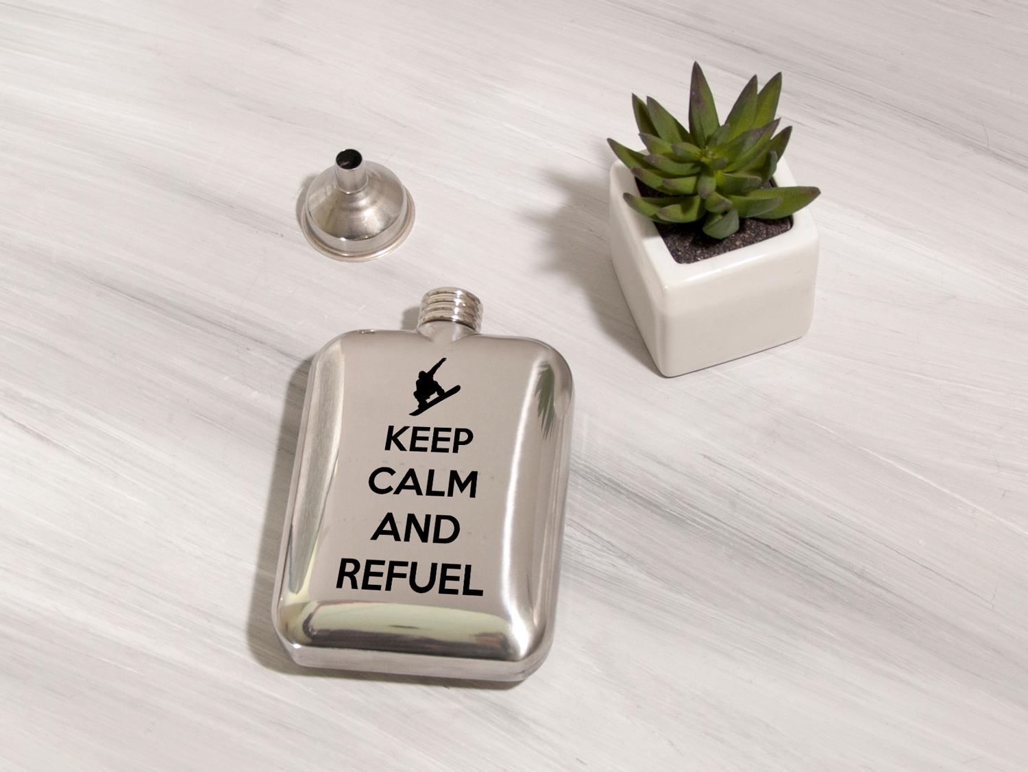 Фляга WoodPresentStudio Keep Calm and Refuel 150 мл