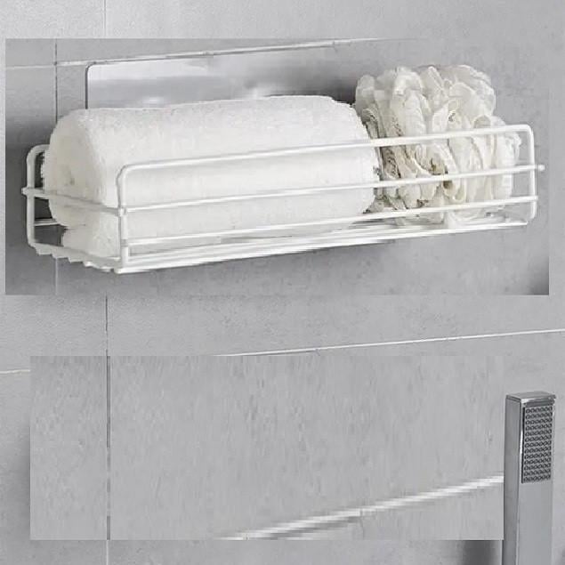Полка прямая навесная металлическая для ванной комнаты 27 см Белый (23864207) - фото 9 Полка прямая навесная металлическая для ванной комнаты 27 см Белый (23864207) - фото 9