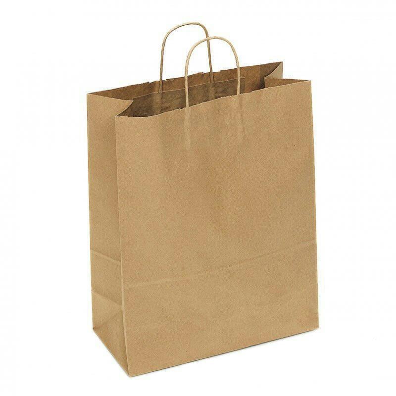 Пакет бумажный с ручкой 380х320х150 мм Коричневый (31115797)