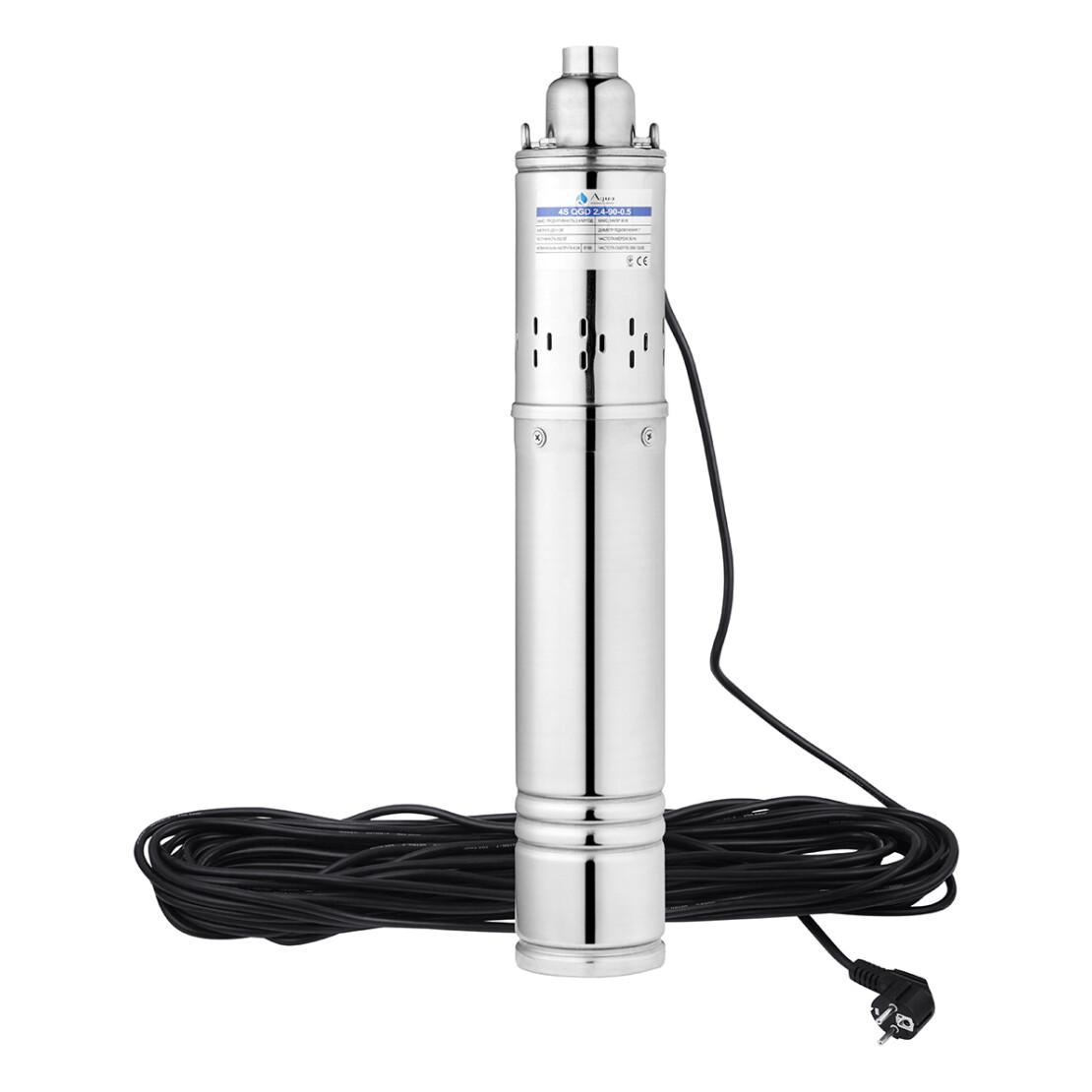 Насос глибинний шнековий Agua 4S QGD2,4-90-0,50 з вбудованим конденсатором (CV035073) - фото 5