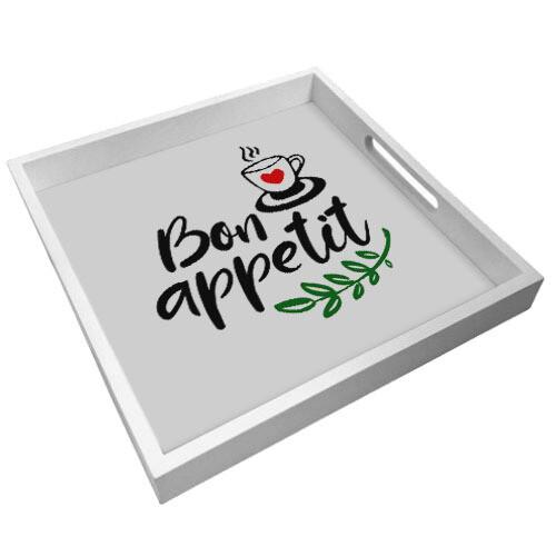 Таця дерев'яна Presentville Bon appetit (PDN_19N003_WH)