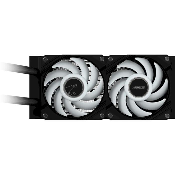 Система рідкого охолодження для процесора Gigabyte AORUS WATERFORCE II 240 з підсвічуванням Чорний (22931771) - фото 4 Система рідкого охолодження для процесора Gigabyte AORUS WATERFORCE II 240 з підсвічуванням Чорний (22931771) - фото 4