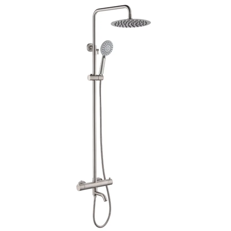 Душевая система KOER KI-57018-02 с термостатом нержавеющая сталь Хром (OL-KR5545)
