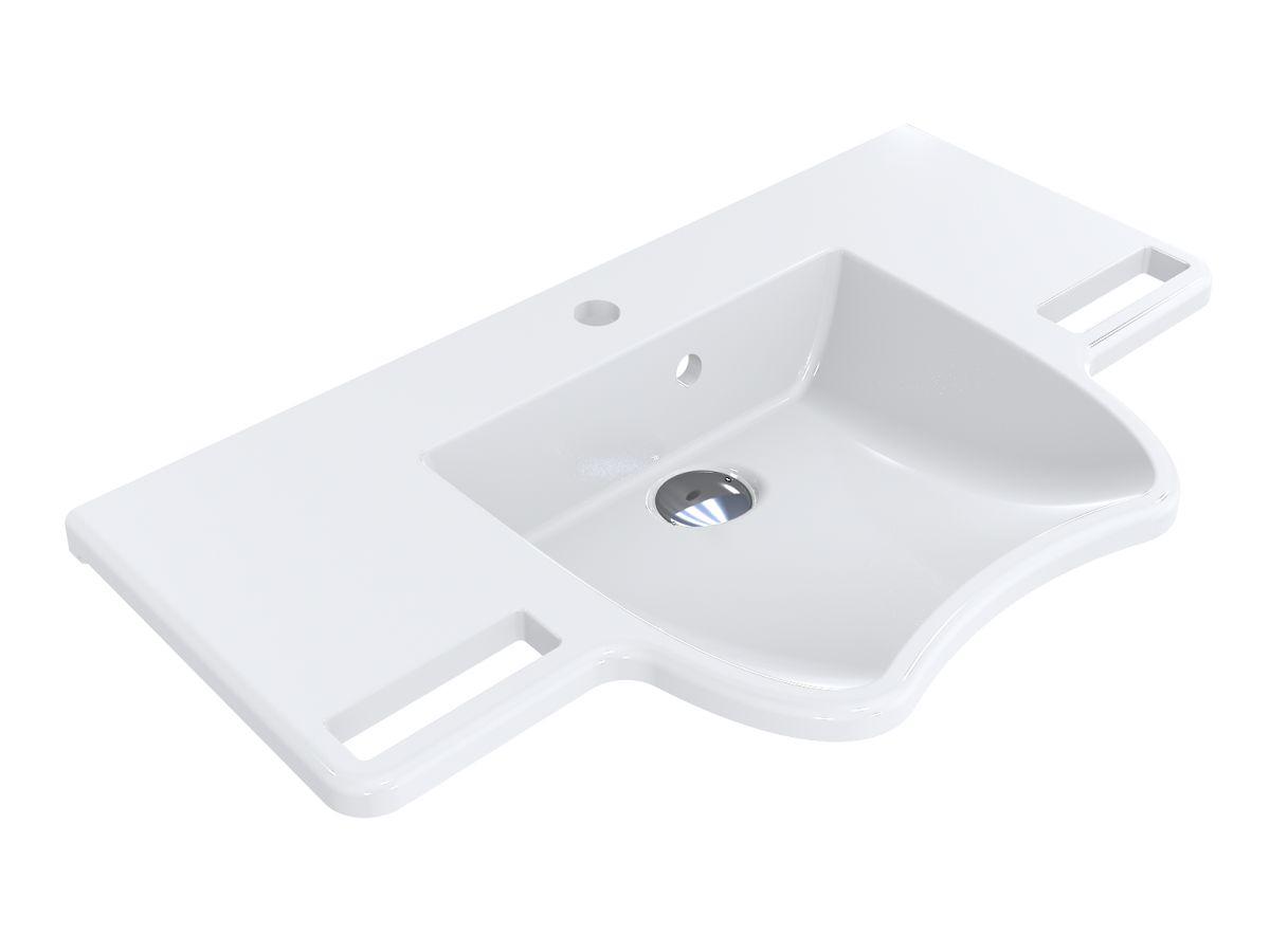 Умивальник Miraggio KRAKOW з литого мармуру глянсовий Білий (83902) Умивальник Miraggio KRAKOW з литого мармуру глянсовий Білий (83902)