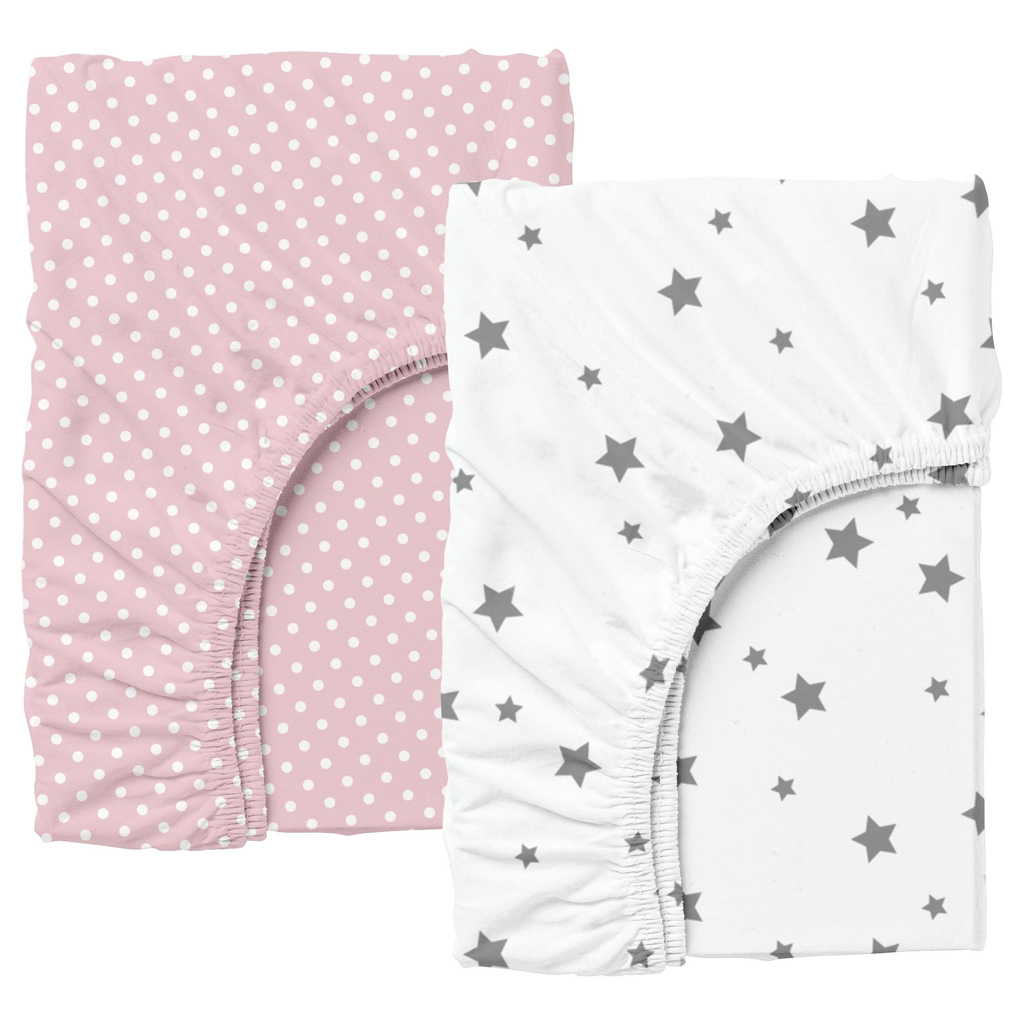 Набір простирадл на резинці Cosas Drop Rose/Star Grey 90х200х20 см 2 шт. (4822052086735)