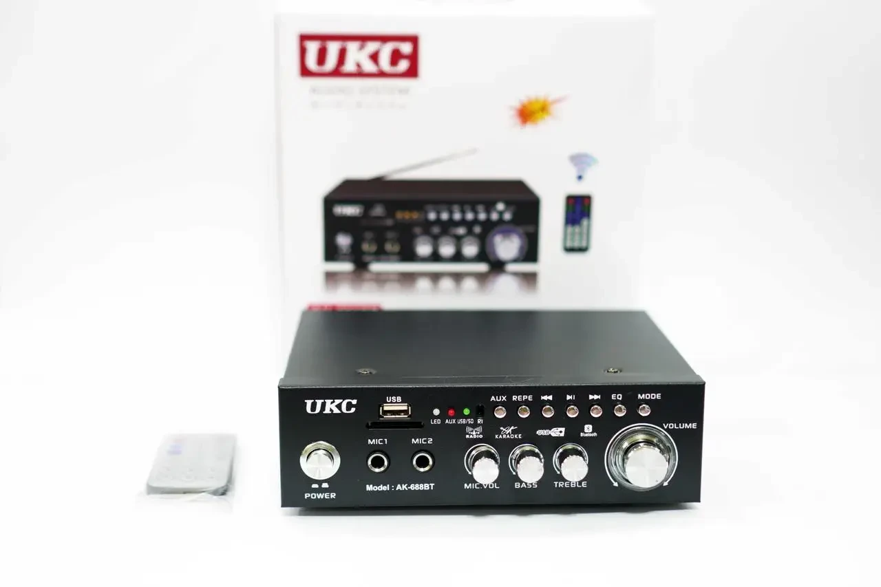 Усилитель звука UKC AK-688BT двухканальный усилитель FM-радио и US 30W (9489) - фото 7 Усилитель звука UKC AK-688BT двухканальный усилитель FM-радио и US 30W (9489) - фото 7