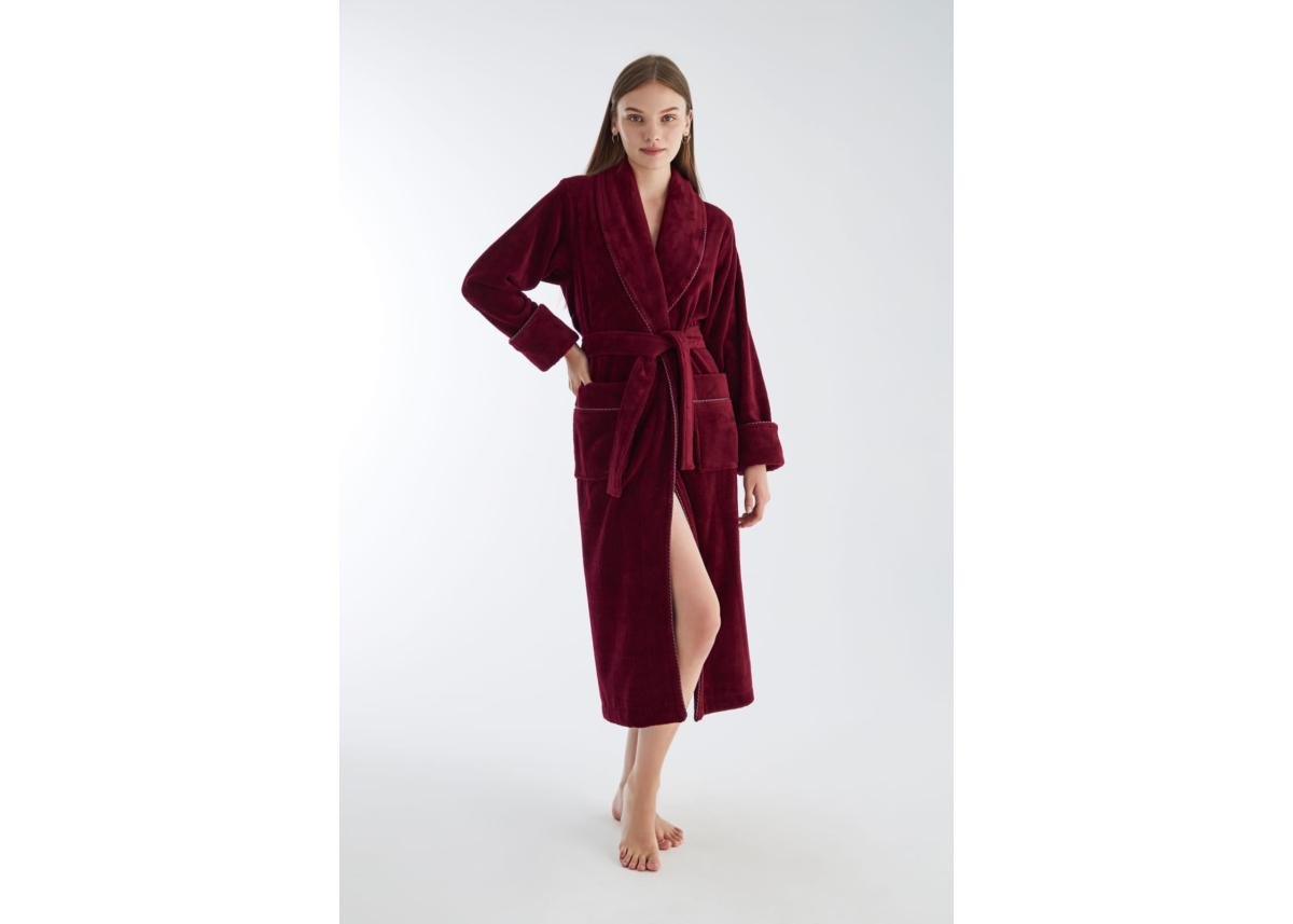 Халат женский Nusa 4175 хлопок/бамбук S Бордовый (2000022283297)