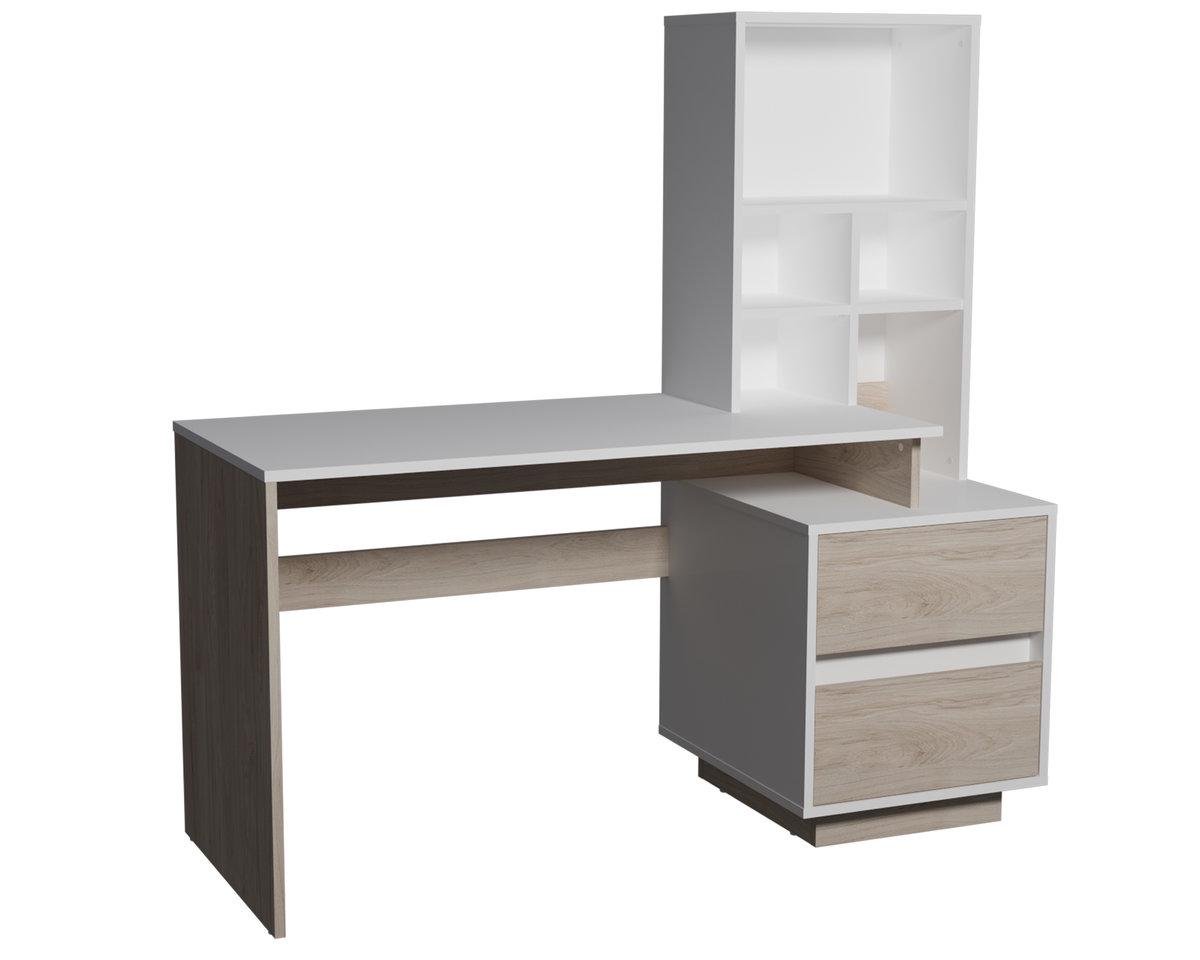 Компьютерный стол Intarsio Hector_B/G_R 150х60 см Белый бриллиант/Гикори рокфорд светлый (28710940) Компьютерный стол Intarsio Hector_B/G_R 150х60 см Белый бриллиант/Гикори рокфорд светлый (28710940)