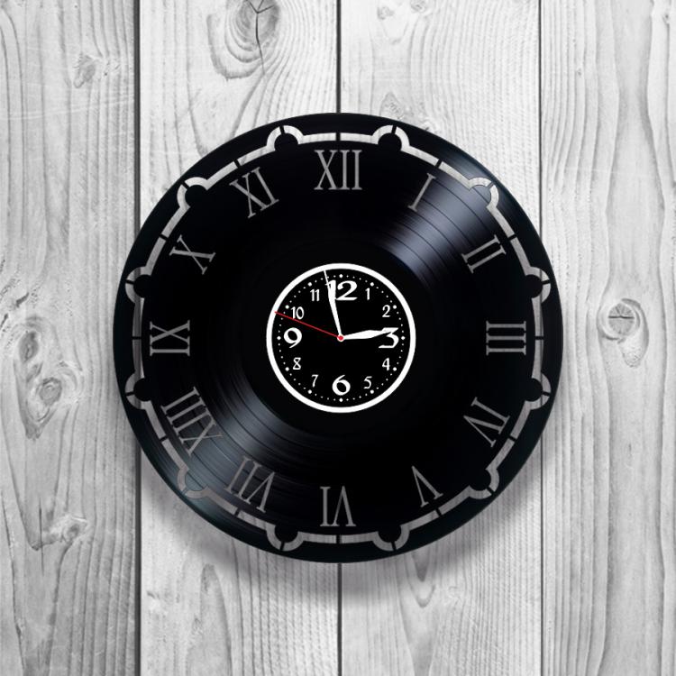 Часы настенные Лофт-ретро 0233 из виниловой пластинки