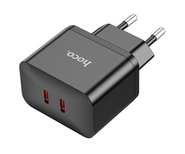 Пристрій зарядний мережевий Hoco N29 PD35W 2Type-C/Type-C Type-C Black