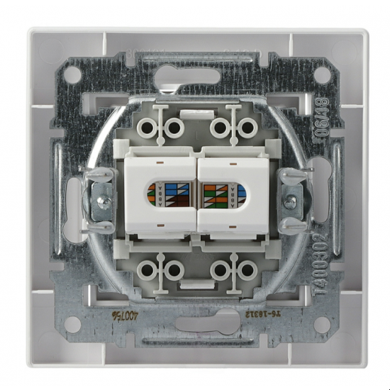 Розетка комп'ютерна Schneider 2-я RJ45 кат.6/UTP Asfora Білий (EPH4800121) - фото 4 Розетка комп'ютерна Schneider 2-я RJ45 кат.6/UTP Asfora Білий (EPH4800121) - фото 4