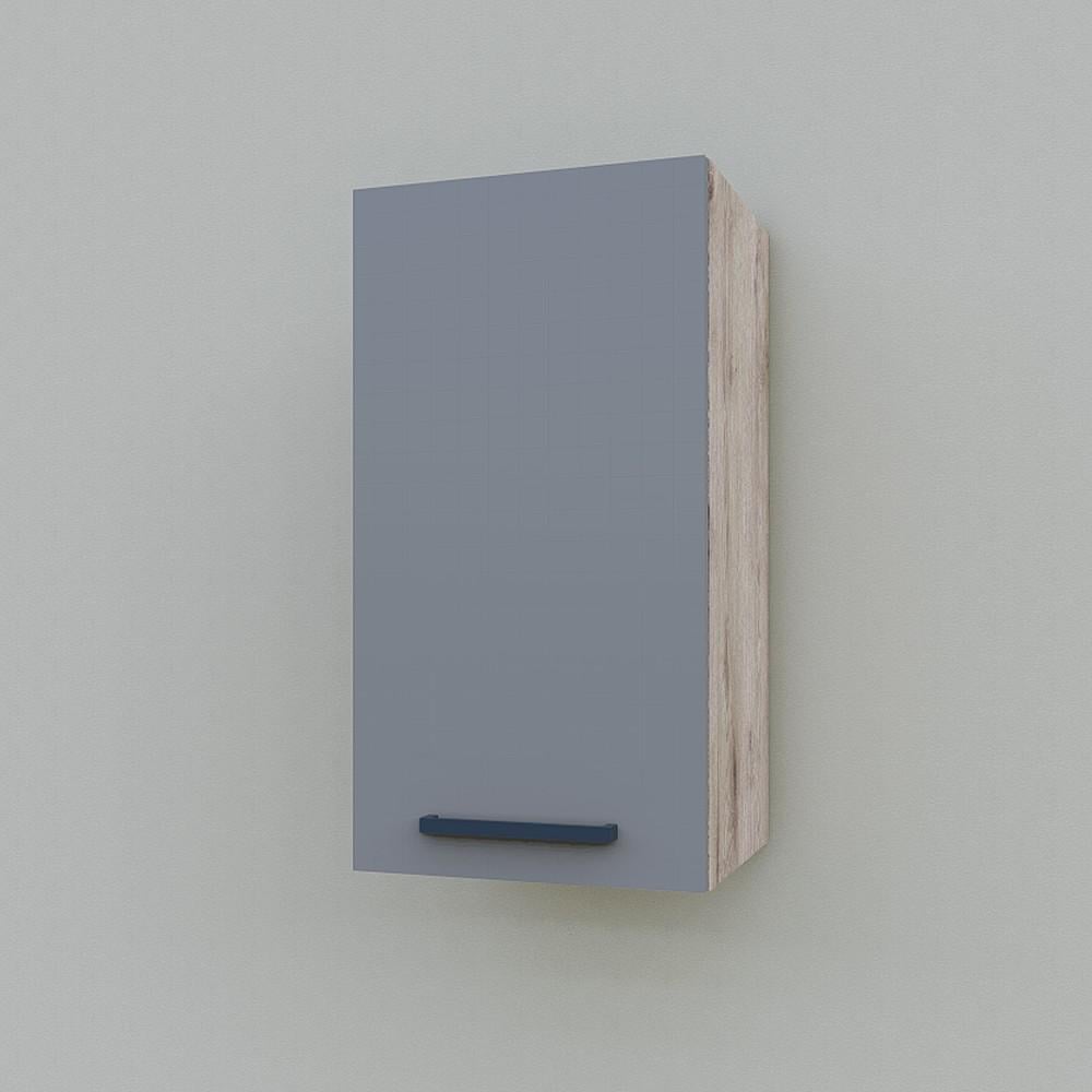 Шкаф навесной Opendoors МП8 для кухни 300 мм Антрацитовый/Аликанте (МП8/6)