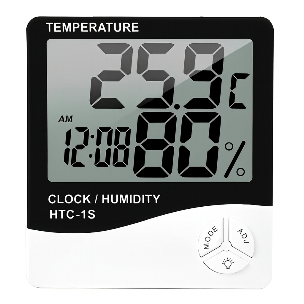 Термометр-гигрометр электронный Uchef HTC-1s с подсветкой дисплея комнатный с часами - фото 2 Термометр-гигрометр электронный Uchef HTC-1s с подсветкой дисплея комнатный с часами - фото 2