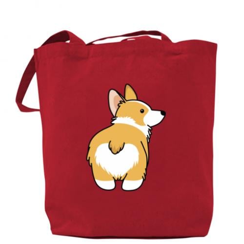 Шоппер Corgi back 37x41 см Красный (2829232-3-83626) - фото 1