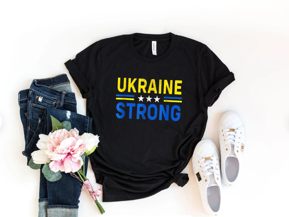 Футболка мужская патриотическая Stedman с принтом Ukraine strong XL Черный (УКР218-1657041404)