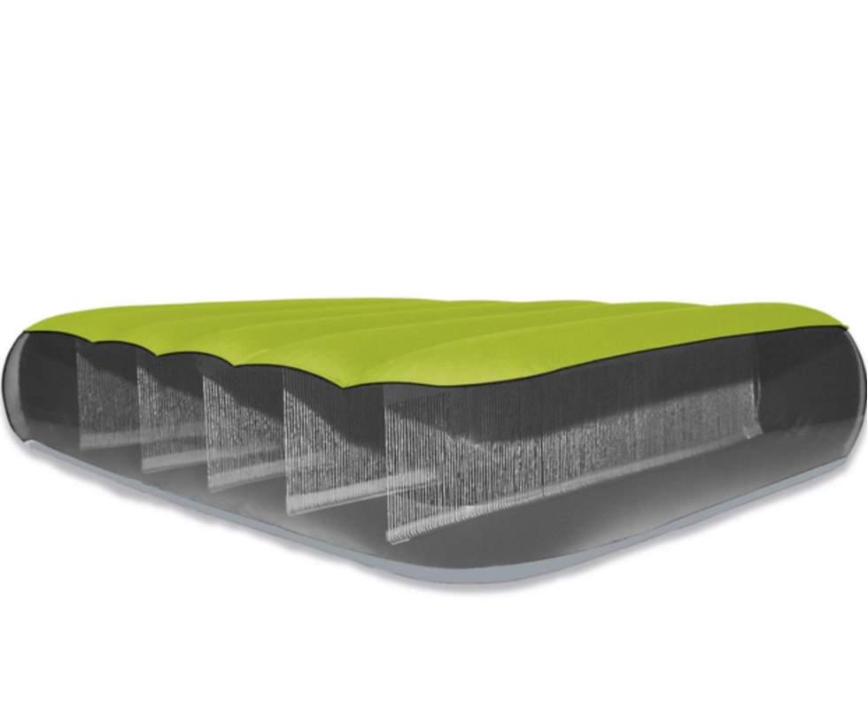 Надувной матрас одноместный велюровый Intex с электронасосом USB и сумкой 76x191x17 см Зеленый (64097) - фото 6