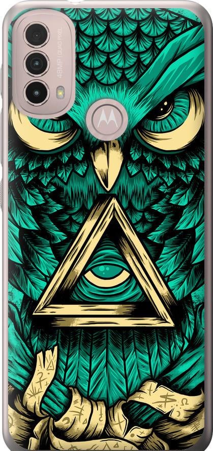 Чехол на Motorola E40 Сова Арт-тату (3971u-2660-42517)