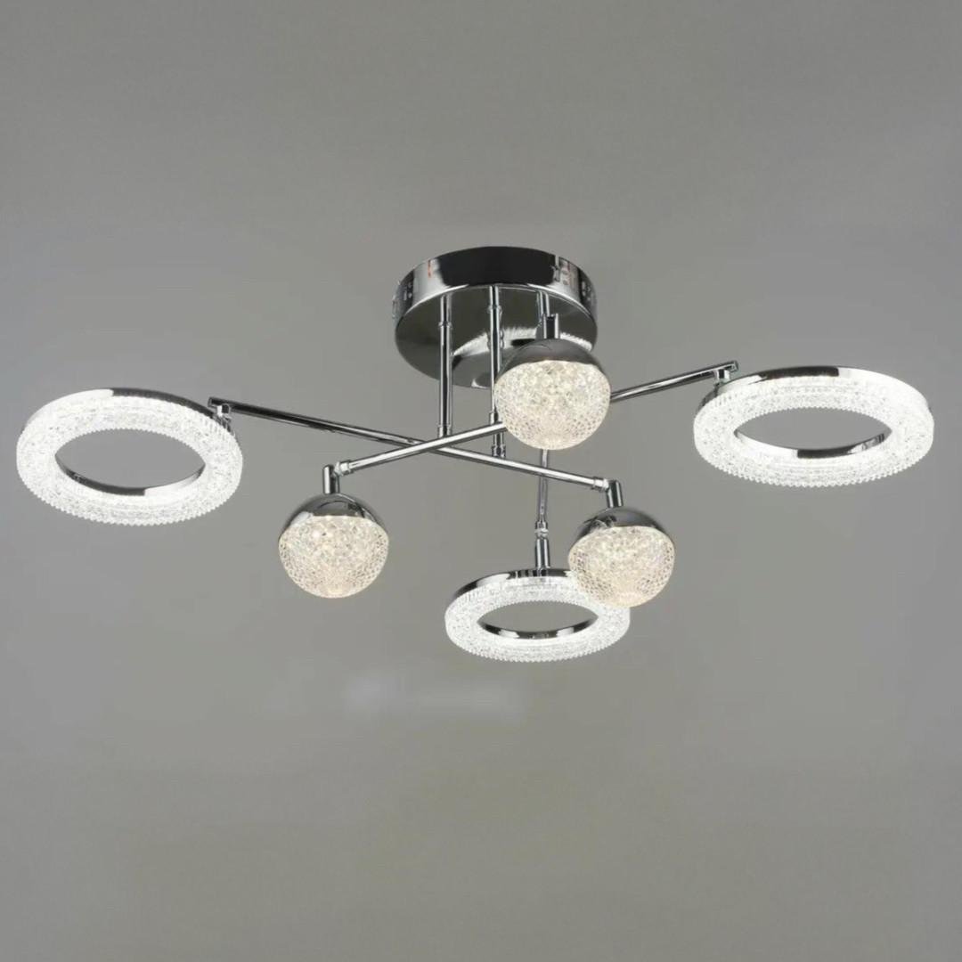 Люстра светодиодная Sirius 57W 3000-6500К Хром (B YH1183/3+3 CH)