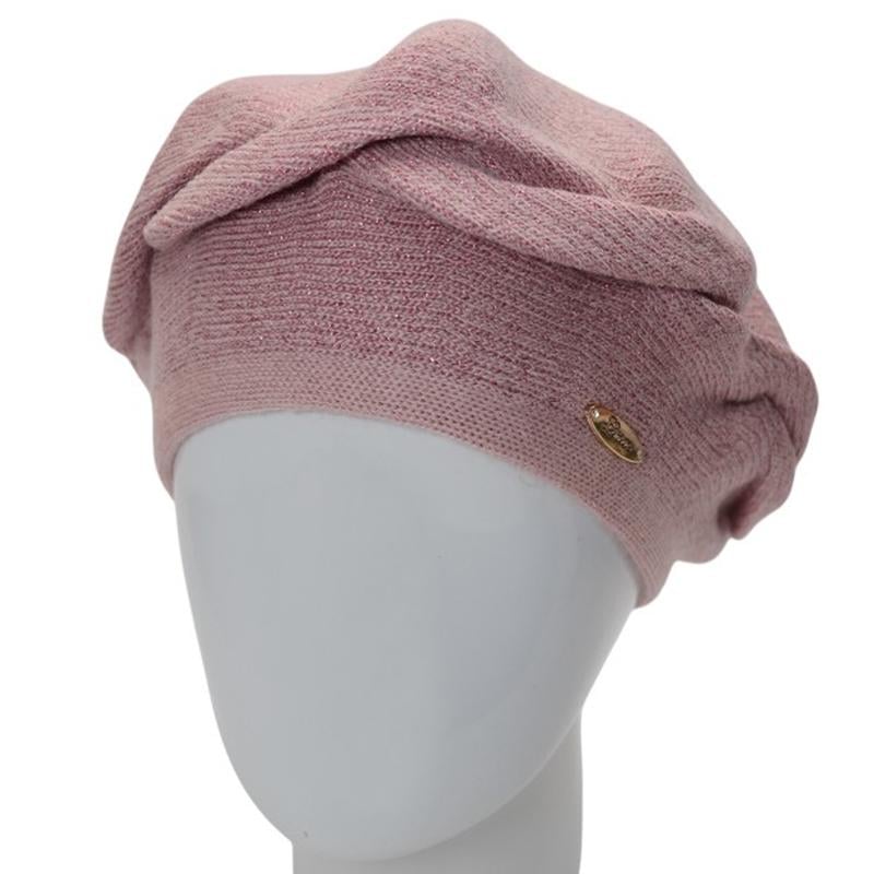 Берет женский двойной Lirus Сияние Розовый Пудровый (29436061) - фото 1 Берет женский двойной Lirus Сияние Розовый Пудровый (29436061) - фото 1