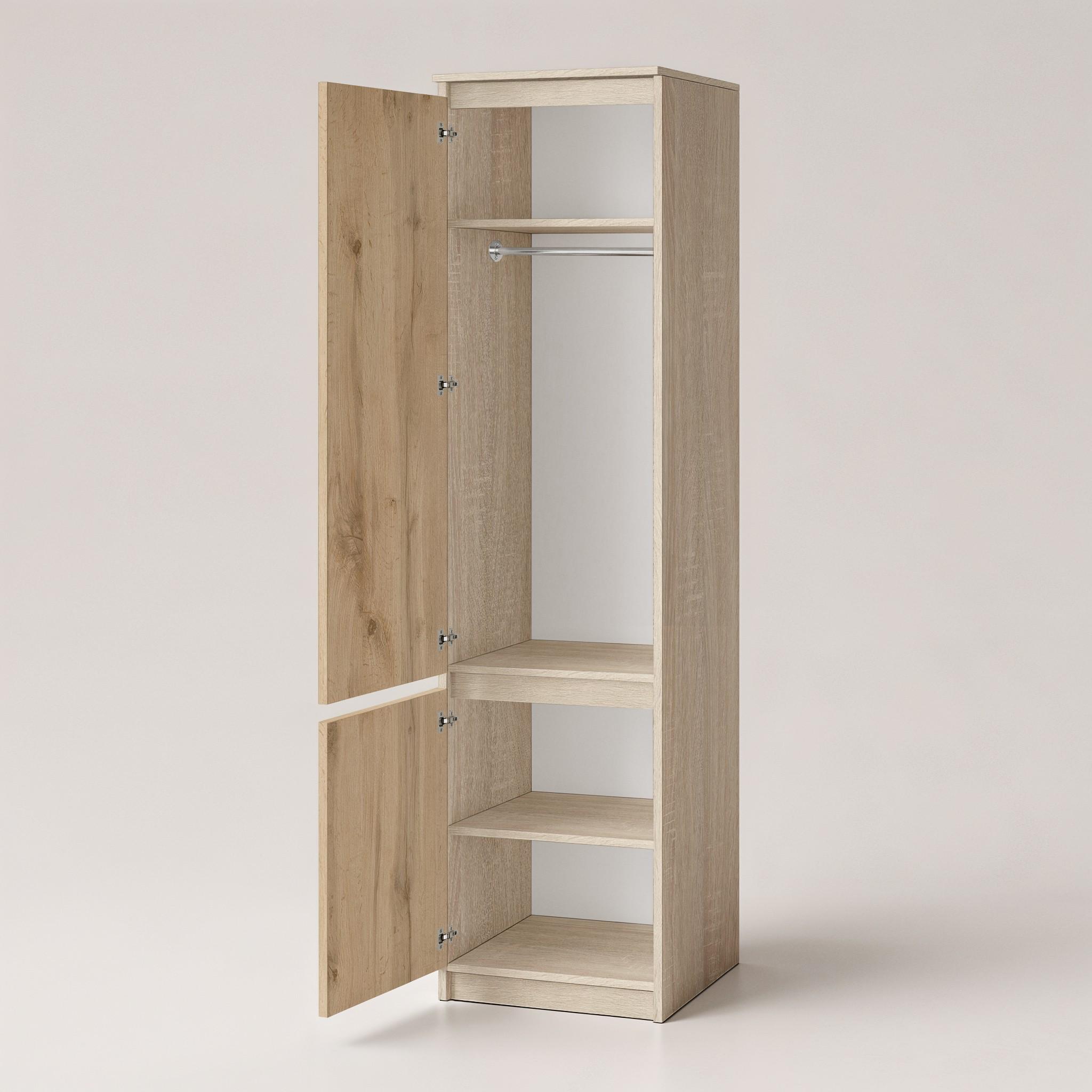 Шафа-пенал зі штангою T-218 500х498х2117 мм Дуб Сонома/Дуб Аппалачі - фото 2 Шафа-пенал зі штангою T-218 500х498х2117 мм Дуб Сонома/Дуб Аппалачі - фото 2