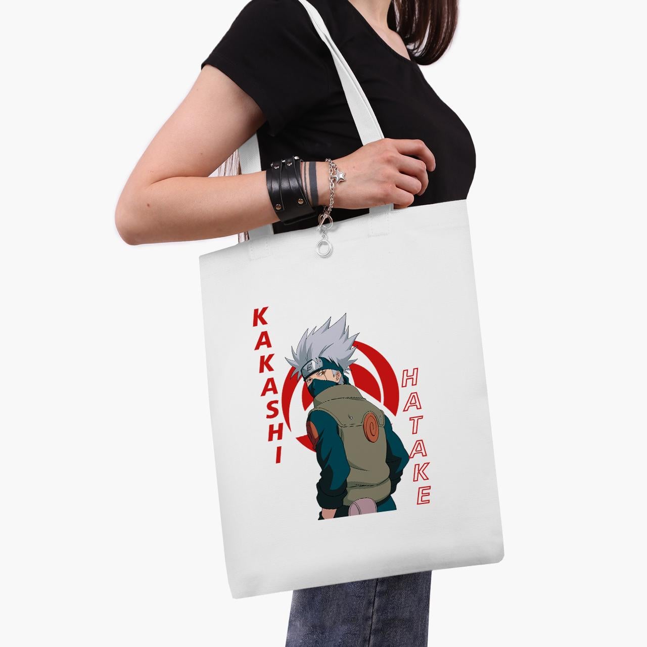 Эко сумка шоппер Hatake Kakashi 41x35 см Белый (9227-2820-WT1)
