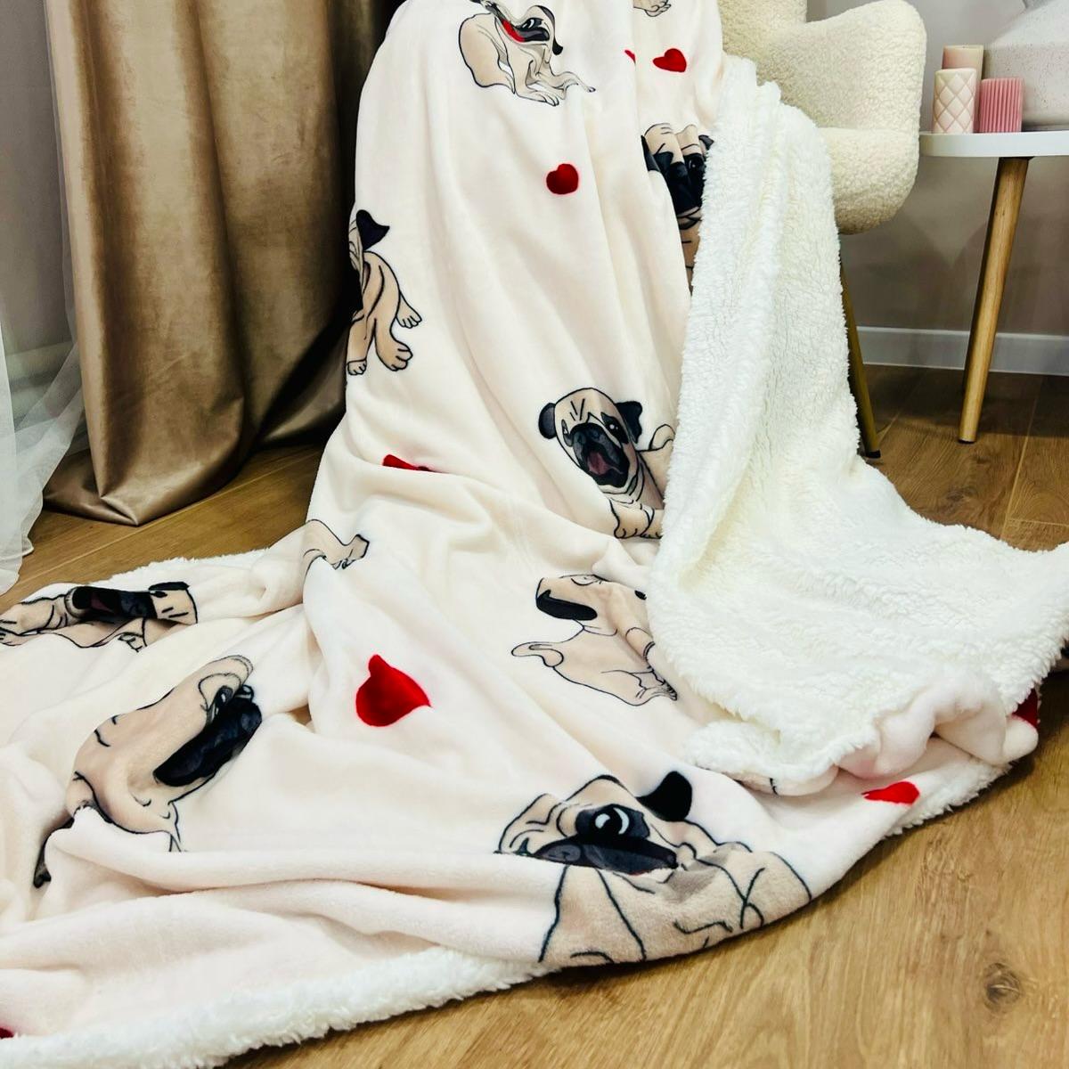 Плед-покривало двосторонній 200х220 см Молочний (29868028) - фото 3 Плед-покривало двосторонній 200х220 см Молочний (29868028) - фото 3