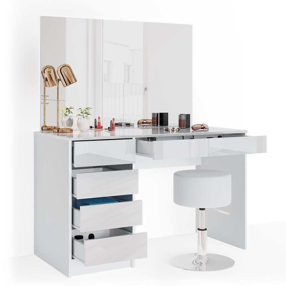 Туалетный стол Vicco Sherry со стулом Белый глянец - фото 7 Туалетный стол Vicco Sherry со стулом Белый глянец - фото 7