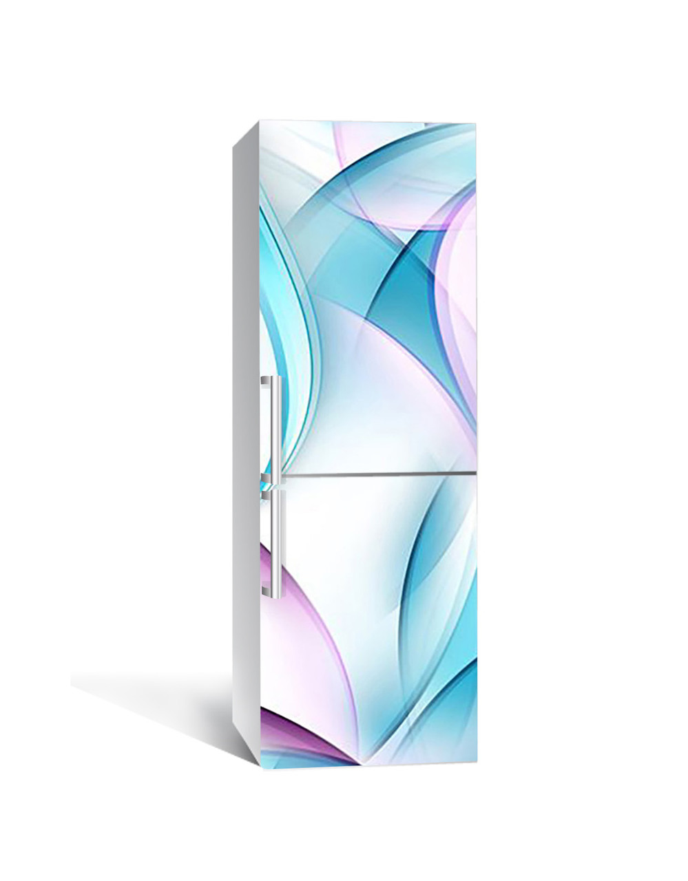 Наклейка 3D на холодильник Zatarga "Бирюзовые лопасти" виниловая 650х2000 мм