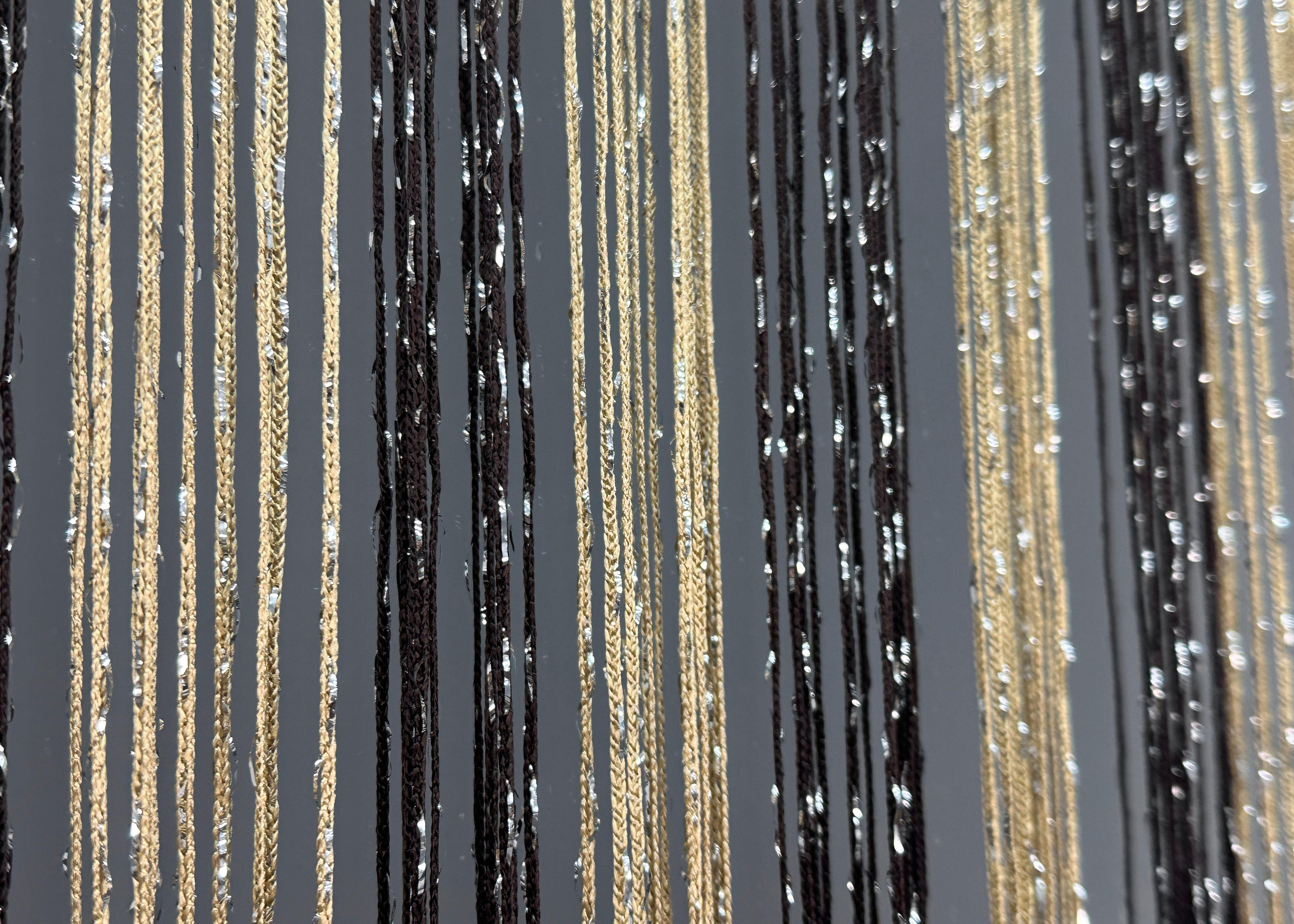 Шторы-нити с люрексом 300х300 см Венге/Бежевый (61-104) - фото 7